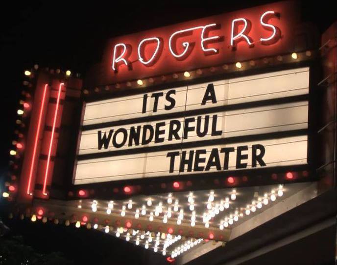 Rogers City Theater marquee